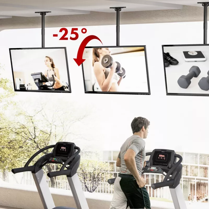 Soporte de TV de techo MACLEAN MC-112B, carga máx. 60 kg, inclinable y orientable