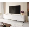Mueble RTV ABETO 200x42x52 blanco/blanco brillante