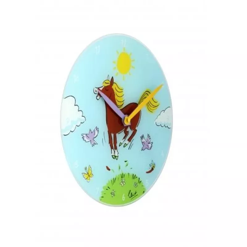 Reloj NeXtime 8812 Jump for joy, Ø30 cm, reloj de pared, azul/multicolor