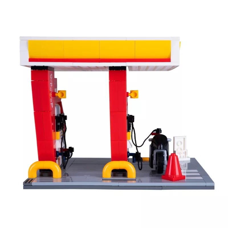 Modelo de gasolinera Jamara CaDA Shell 402858 con diseño detallado