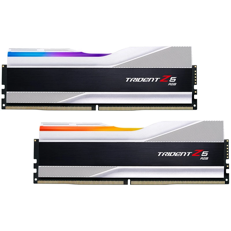 DIMM 64 GB DDR5-6000 (2x 32 GB) Dual-Kit, memoria plateada, F5-6000J3238G32GX2-TZ5RS, Trident Z5 RGB, INTEL XMP