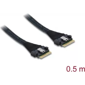 Cable DELOCK PCIe 4.0 Slim SAS SFF-8654 8i (0,5 m) modelo 82303