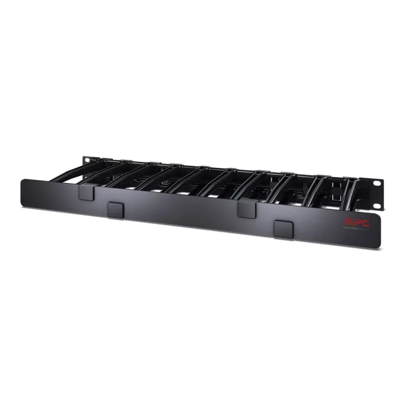 APC AR8612 organizador de cables horizontal, de una cara con tapa, 1U, 150 mm (6") de profundidad, negro
