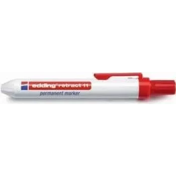 Rotulador permanente Edding Retract 11 punta redonda rojo