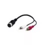 Wentronic Goobay cable adaptador DIN/RCA, 0,2 m - conector DIN hembra 180° (5 polos) > 2 conectores RCA macho (audio izquierda/derecha) (50004)