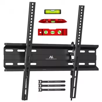 Soporte de pared para TV MACLEAN MC-748A VESA 100x100–400x400 mm inclinable negro soporta hasta 45 kg