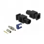 Conector macho coaxial DELOCK 89755 — FAKRA A macho, contactos dorados, 9,4×25,6×7,4 mm