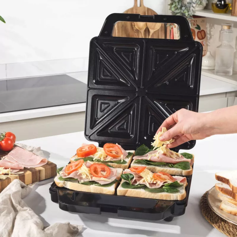 Salter EK6538VDE Sandwichera de 4 rebanadas