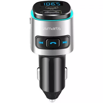 Transmisor FM 4smarts 456201 mechero negro plata AM FM Bluetooth