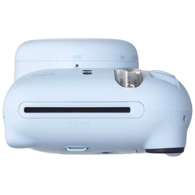 Cámara instantánea Fujifilm Instax Mini 12 Azul — impresiones de 86 x 54 mm, distancia focal 60 mm, obturador electrónico