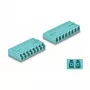 Acoplador de fibra óptica HD LC octuplex hembra a LC octuplex hembra aqua DeLOCK
