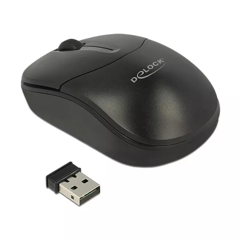 Ratón DeLOCK 12494 RF Wireless óptico 1000 DPI
