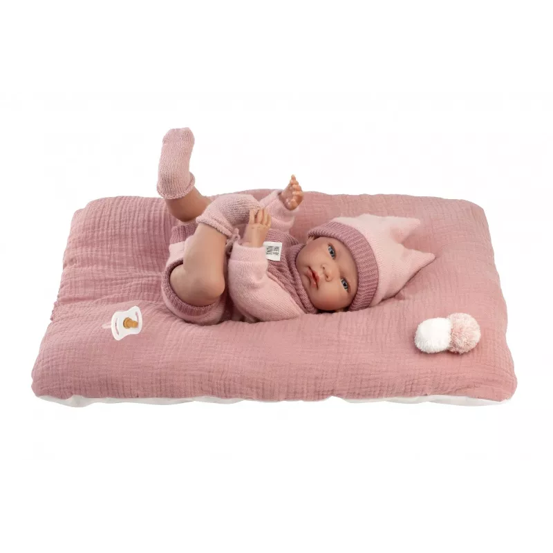 Muñeca Llorens 40 cm bebé de vinilo con rasgos realistas y cuerpo blando