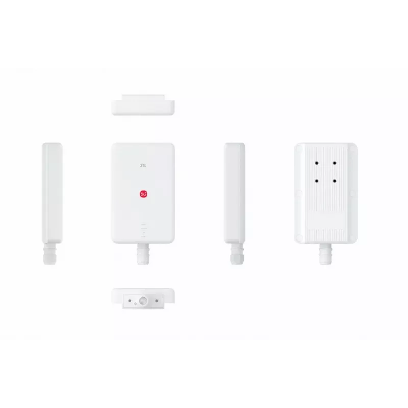 ZTE G5 Max router WLAN de doble banda 802.11ac – 5G, Dual-SIM, 1x 2,5GbE, USB‑C, 48V, blanco
