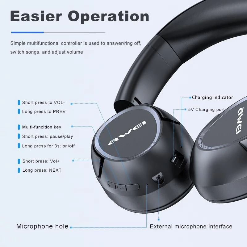 Auriculares Bluetooth Awei A770BL