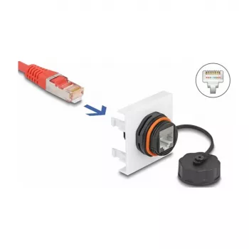 Módulo Easy 45 DeLOCK red RJ45 Cat.6A 45x45mm 1000 Mbit/s negro