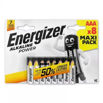 Pilas alcalinas AAA Energizer E92 — blíster de 8
