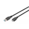 Cable SuperSpeed USB 3.0 ASSMANN, conector USB-A macho a conector Micro-USB-B macho, Cu AWG 28, doble apantallado, longitud 1,0 m (AK-300116-010-S)