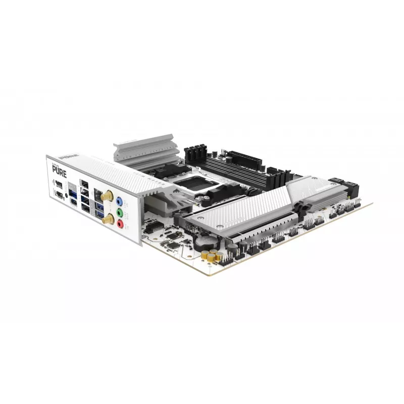 Placa base Sapphire PURE B850M WIFI Micro ATX — AMD B850, socket AM5, DDR5 hasta 8000 MHz, 4 DIMM, Wi‑Fi 6, 2,5 Gb LAN, 2× M.2, PCIe 5.0 x16
