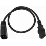 Cable alargador de alimentación Omnitronic 30235103, 3 hilos 0,75 mm², 0,6 m, negro