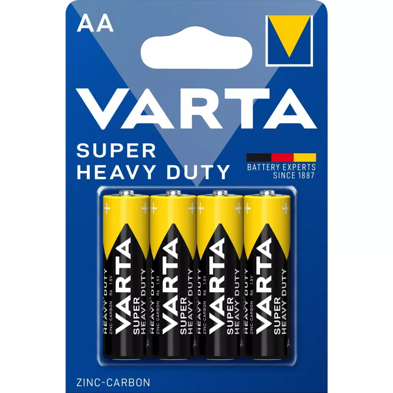 Pilas de zinc-carbono Varta Superlife AA R6 1,5 V, 4 uds.