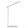 Media-Tech MT222 Leditou lámpara de escritorio LED con cargador inalámbrico Qi de 15 W, reloj, alarma, termómetro, blanca