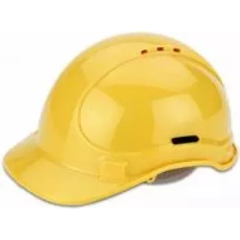 Protección de cabeza de seguridad cimco 140202 — casco de polietileno, blanco/amarillo, 350 g