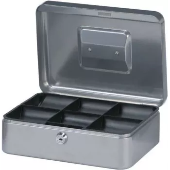 Caja de dinero MAUL, plata, medidas: (An)250 x (Pr)191 x (Al)88 mm (56113-95)