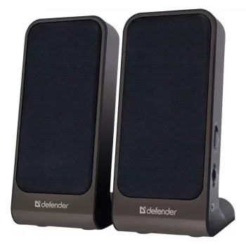 Altavoces DEFENDER SPK-225 2.0 con cable, 4 W RMS, USB/DC 5 V, 3,5 mm, negro
