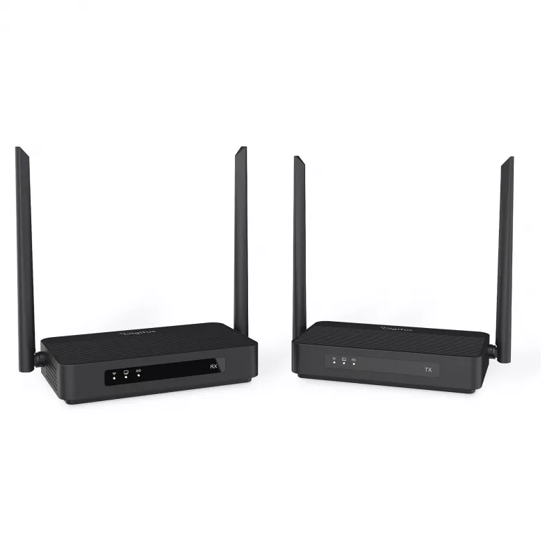 Set extensor HDMI KVM inalámbrico DIGITUS DS-55360 — transmisor y receptor, inalámbrico, 100 m, 4K/60 Hz, HDMI, USB-A/USB-C
