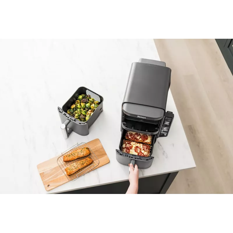 Ninja Double Stack XL Freidora de aire 2 compartimentos con sonda de temperatura SmartCook 9,5 L SL451EU