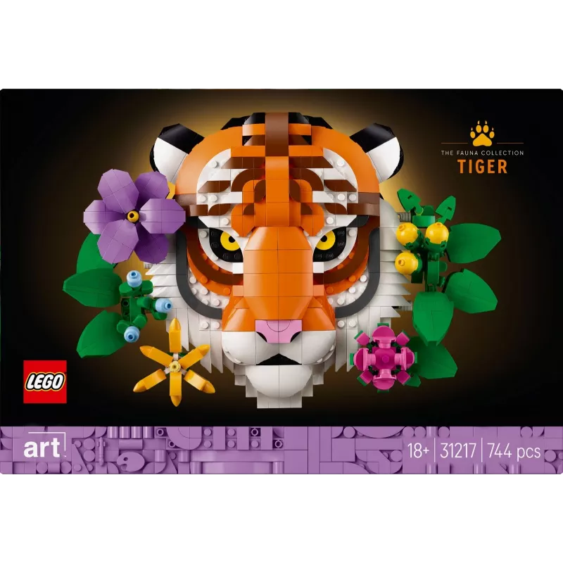 Juguete de construcción LEGO Art Fauna Collection Set Tigre 31217 – modelo de tigre para construir