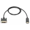 Cable adaptador DisplayPort Assmann. DP - DVI (24+1) M/M. 1,0 m. con bloqueo. Compatible con DP 1.2. UL. CE. bl (AK-340301-010-S)