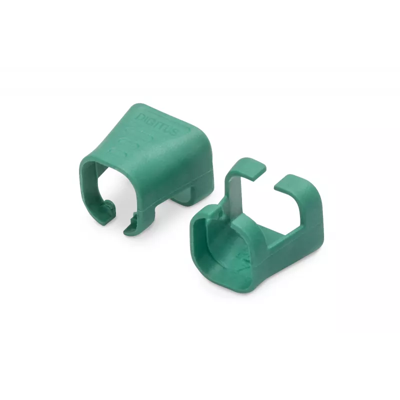 DIGITUS - Clips para cables con codificación por colores - para cables de parcheo - verde (paquete de 100) (A-CC-G)