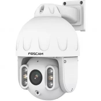 Foscam SD8EP Cámara de vigilancia PoE blanca 8MP (3840x2160), Power over Ethernet, función de giro e inclinación, zoom óptico 4x