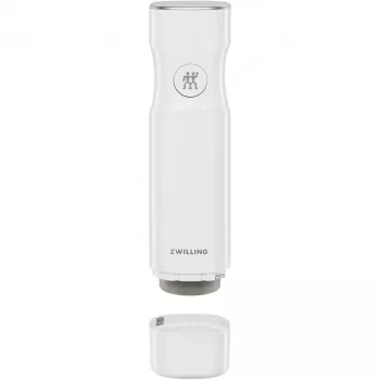 Envasadora al vacío ZWILLING FRESH & SAVE Blanca Bomba, batería 3,7 V, puerto de carga Micro-USB, 190×50×50 mm, 330 g