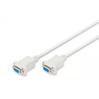 Cable de conexión módem nulo Assmann. D-Sub9 H/H. 3,0 m. Cubiertas de clip. be (AK-610100-030-E)