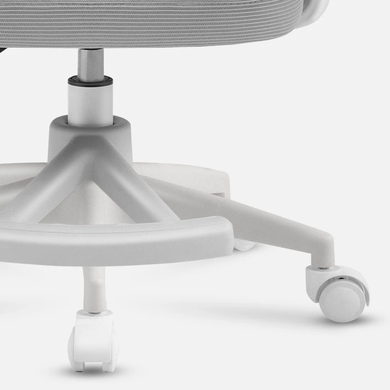 Silla giratoria mark adler Junior 4.5 gris — silla de escritorio ergonómica, altura ajustable 40–50 cm, respaldo de malla, base con ruedas, reposabrazos, soporte lumbar