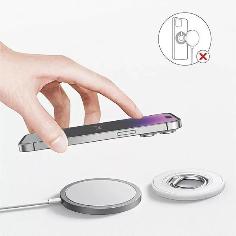Soporte magnético de anillo reversible SODI BM-350 blanco compatible con MagSafe