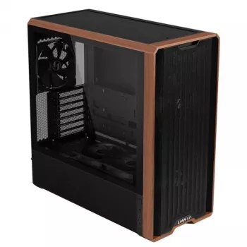Caja de PC Lian Li Lancool LAN217X Midi Tower Negra, Madera
