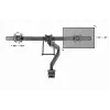 Soporte de escritorio para monitor GEMBIRD MA-DA3-03, 3 brazos, resorte de gas, VESA 75–100x100, soporta 3 pantallas de hasta 27 inch , máx. 18 kg, negro