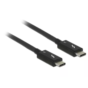 Delock 84844 cable Thunderbolt 3 USB-C, macho a macho, 40 Gbps, 5 A, 0,5 m, negro