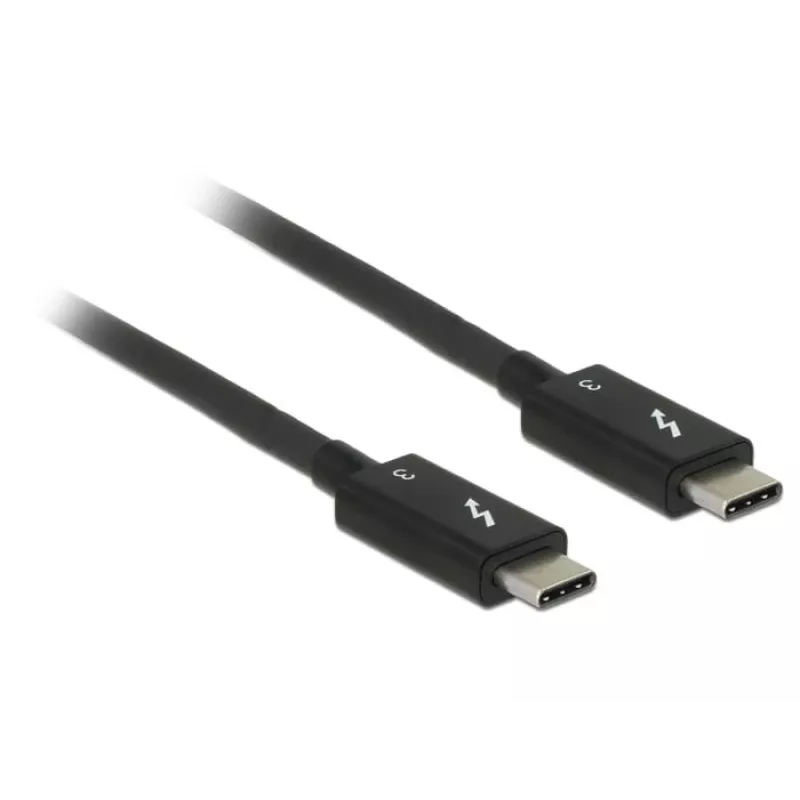 Delock 84844 cable Thunderbolt 3 USB-C, macho a macho, 40 Gbps, 5 A, 0,5 m, negro