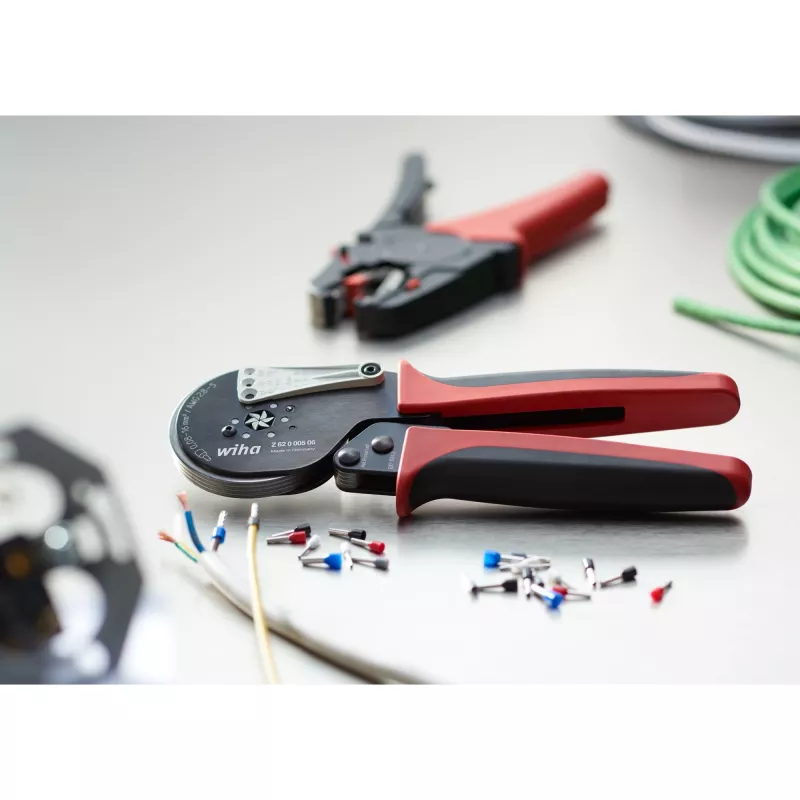 Alicate de crimpado Wiha 41246 Crimping Tool negro, rojo