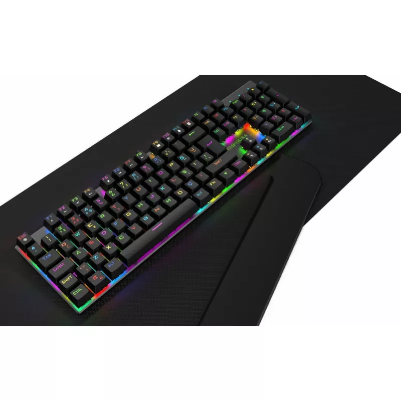 Teclado gaming Incase IKG-443 mecánico, RGB, distribución alemana