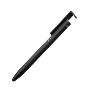 Bolígrafo 3 en 1 con stylus táctil y soporte FIXED FIXPEN-BK — bolígrafo, punta capacitiva, soporte integrado, negro