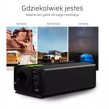 Convertidor de tensión verde Cell® 24V a 230V 300W negro