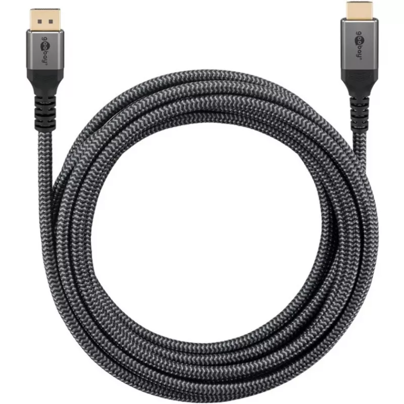 Goobay 65269 Adaptador de cable de vídeo 2 m DisplayPort HDMI Gris (65269)