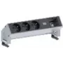 Bachmann DESK 2 Alargador 0,2 m 3 tomas Negro Blanco