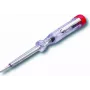 Destornillador comprobador de tensión Cimco 111320 — comprobador aislado, 12,5 cm, cromo/rojo/transparente